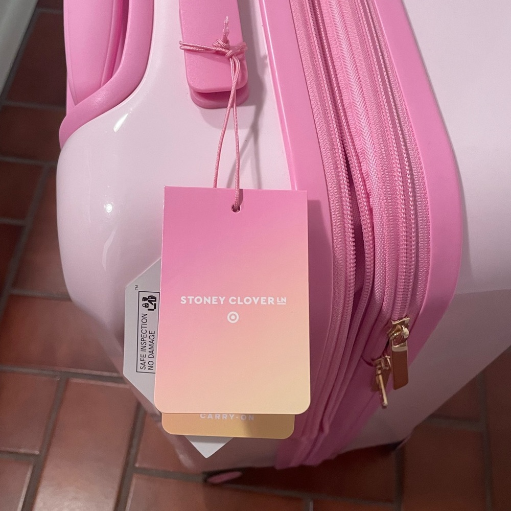 Stoney Clover Lane Pink Hard-Side Carry-On Luggage - Picture 4 of 9
